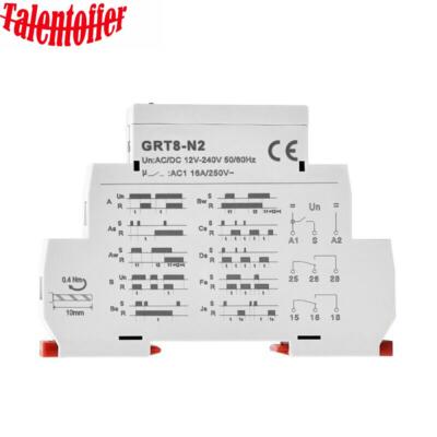 GRT8-N2 Multi-function Time Delay Relay for GEYA AC/DC 12-240V