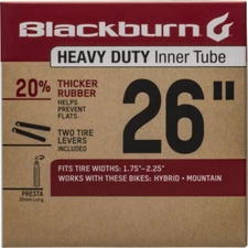 26IN X 1.75-2.25 Presta Heavy Duty Bike Inner Tube with Tire Levers