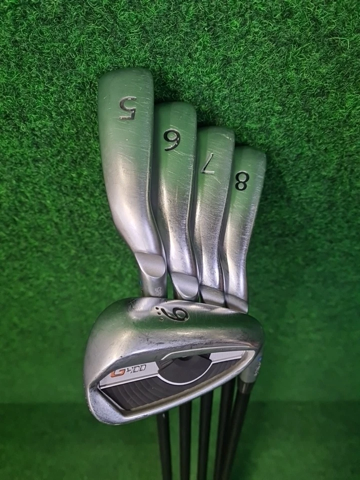 PING G400 Eisensatz, -0,5 Zoll, 5-9, Blue Dot, Herren, Graphit, Rechts, SR Flex