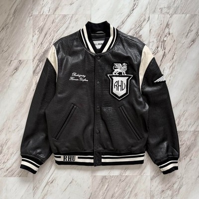 RHU Rhude Rhuigi ZARA LEATHER BOMBER JACKET BLACK L collaboration