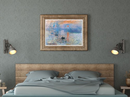 Claude Monet Impression Sunrise Painting Poster Wall Art Re-Print A3 A4 A5 - Picture 2 of 6