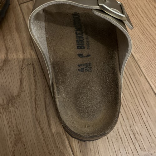 Birkenstock Arizona Two-Strap Gold Size 41 Uk7 sandals - Picture 9 of 12