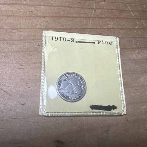 1910-S Barber Dime- FINE Condition