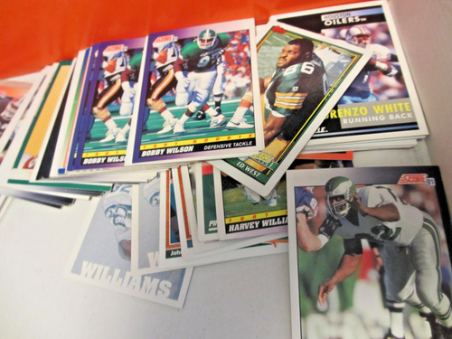 Football cards: 180s-90s. Shoe box full+some plastic "holders" & 3 booklets - Picture 2 of 14