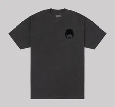 Flock Printed Kyne Stamp S SL Tee Garment Dyed (Vintage Black)