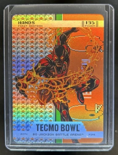 2026 Bo Jackson Battle Arena Tecmo Bowl Hands First Endzone Battlefoil Fire EZ74