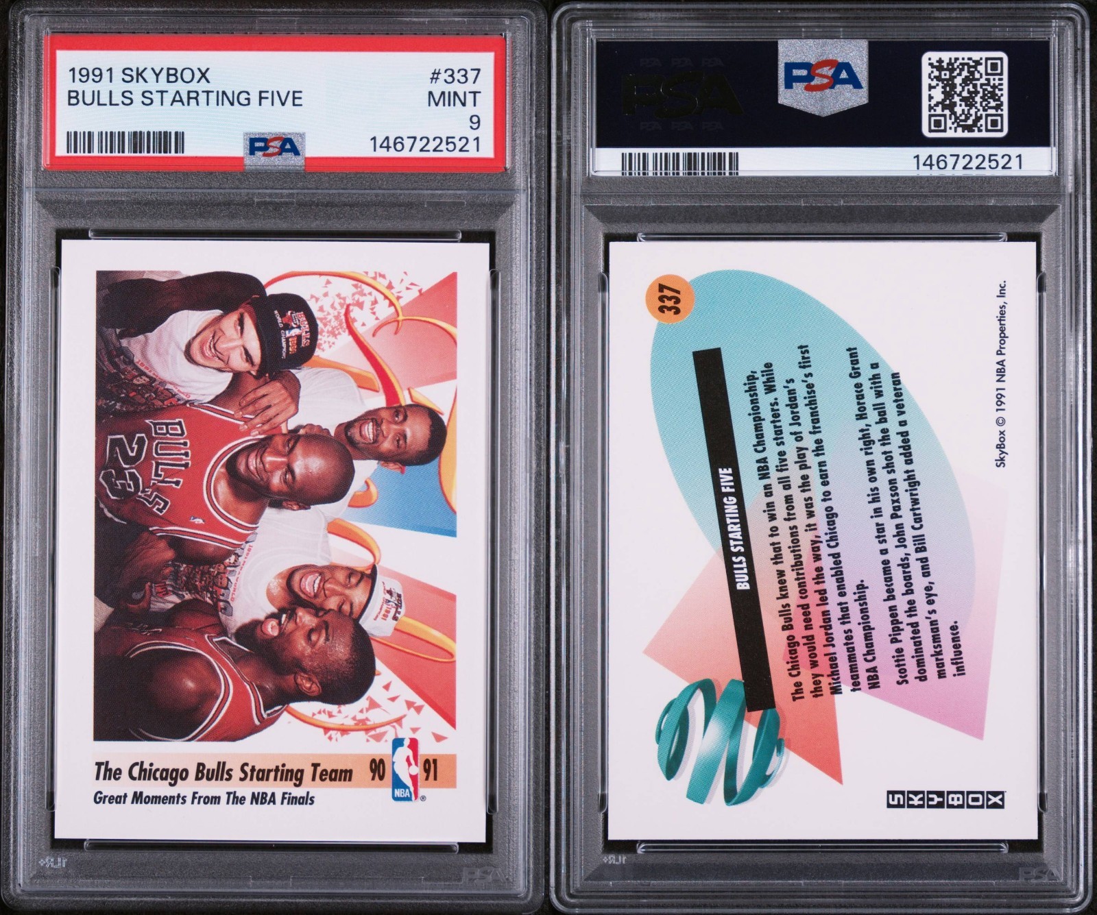 1991 Skybox Bulls Starting Five #337 Michael Jordan PSA 9 MINT