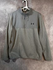 Under Armour Men  s Cold Gear Jacket Size Large Gray Zip Up Cold Gear