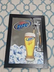 VINTAGE MILLER LITE BEER MIRROR  WALL SIGN 20" x 14"