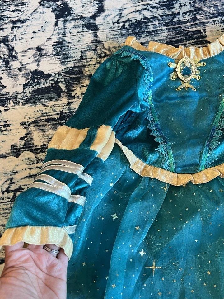 Disney Store Valiente Princesa Mérida Baile Vestido de Baile Disfraz Niña Talla 5/6 Foto 4 de 4