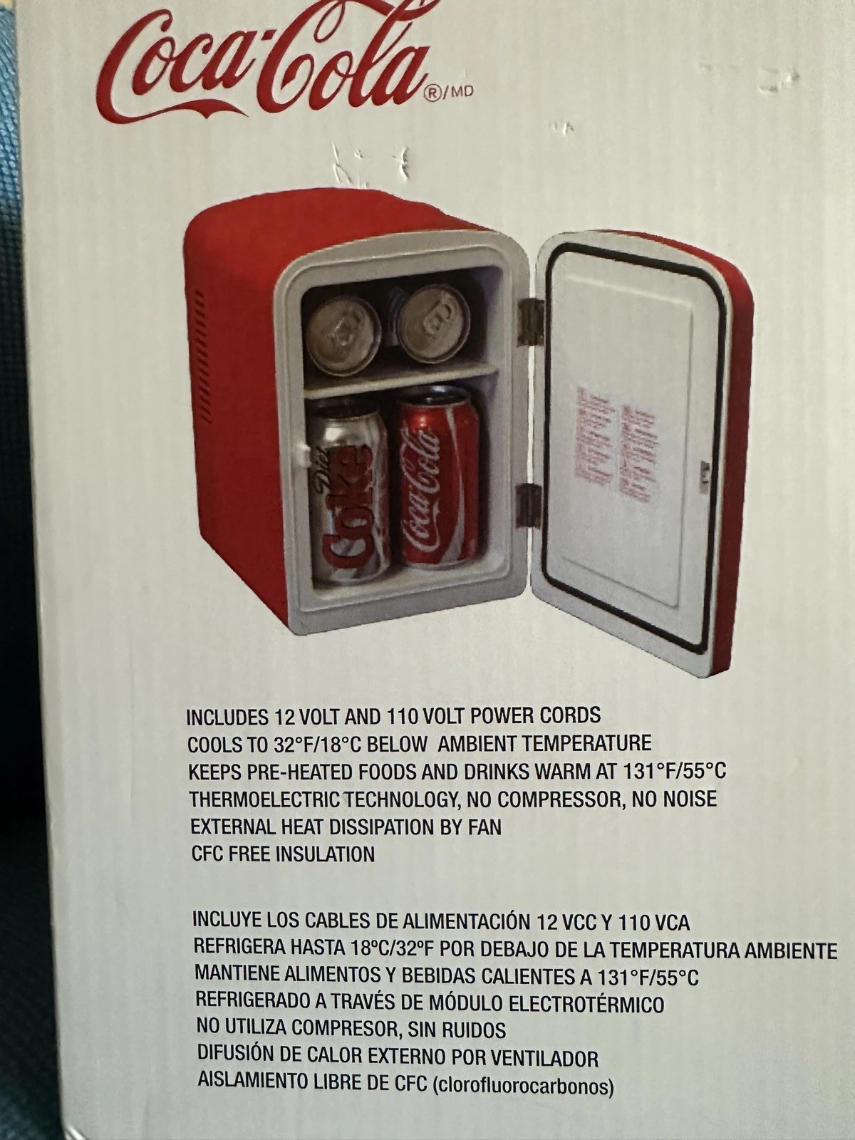 Coca-Cola Mini Fridge Cooler/Warmer Retro Personal Fridge Koolatron