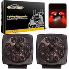 12v Submersible Square Led Trailer Lights Smoked Red Combination Led Stop Black 12v Submersible Square Led Trailer Lights Smoked Red Combination Led Stop Black
