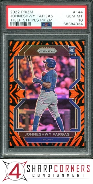 2022 Panini Prizm Tiger Stripes #144 Johneshwy Fargas RC POP 1 PSA 10