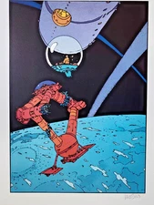 JEAN GIRAUD MOEBIUS 1984 SCREEN PRINT COLOR LITHOGRAPH ART PRINT SIGNED PG 12