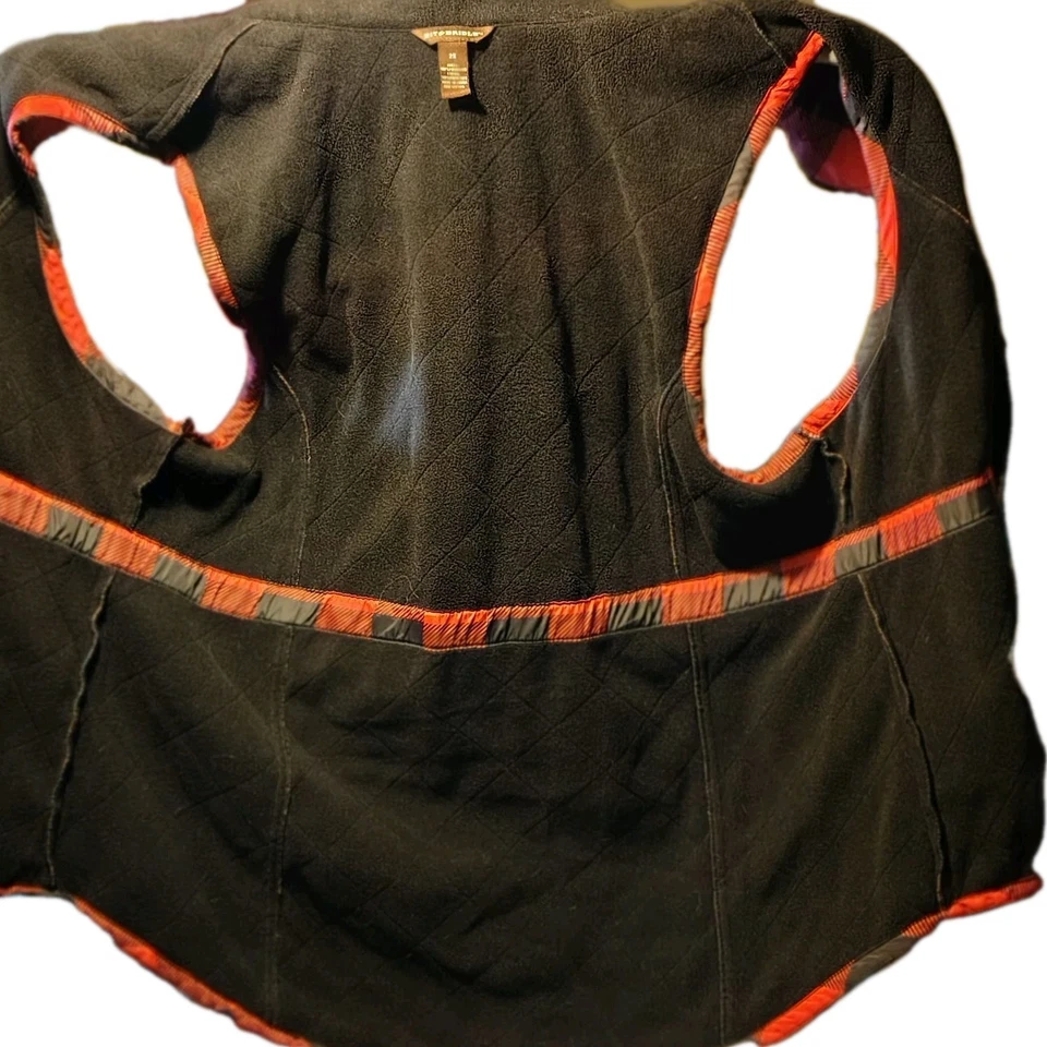 CHALECO A CUADROS BIT & BRIDLE ECUESTRE ROJO Y NEGRO ACOLCHADO BÚFALO, MUJER 2x Foto 3 de 4
