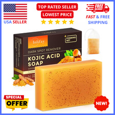 Turmeric Kojic Acid Soap Bar   Dark Spot Brightening Face  Body Cleanser