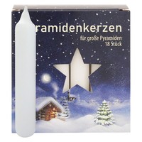 Pyramidenkerzen Groß, Weiß Ca. 17 X 105 Mm (18 StüCk/Pack) Weihnachtskerzen