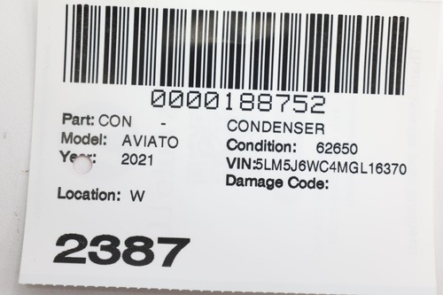 2020 -2025 LINCOLN AVIATOR HVAC A/C AIR CONDITIONING CONDENSER OEM L1MH19C600AE - Picture 12 of 12