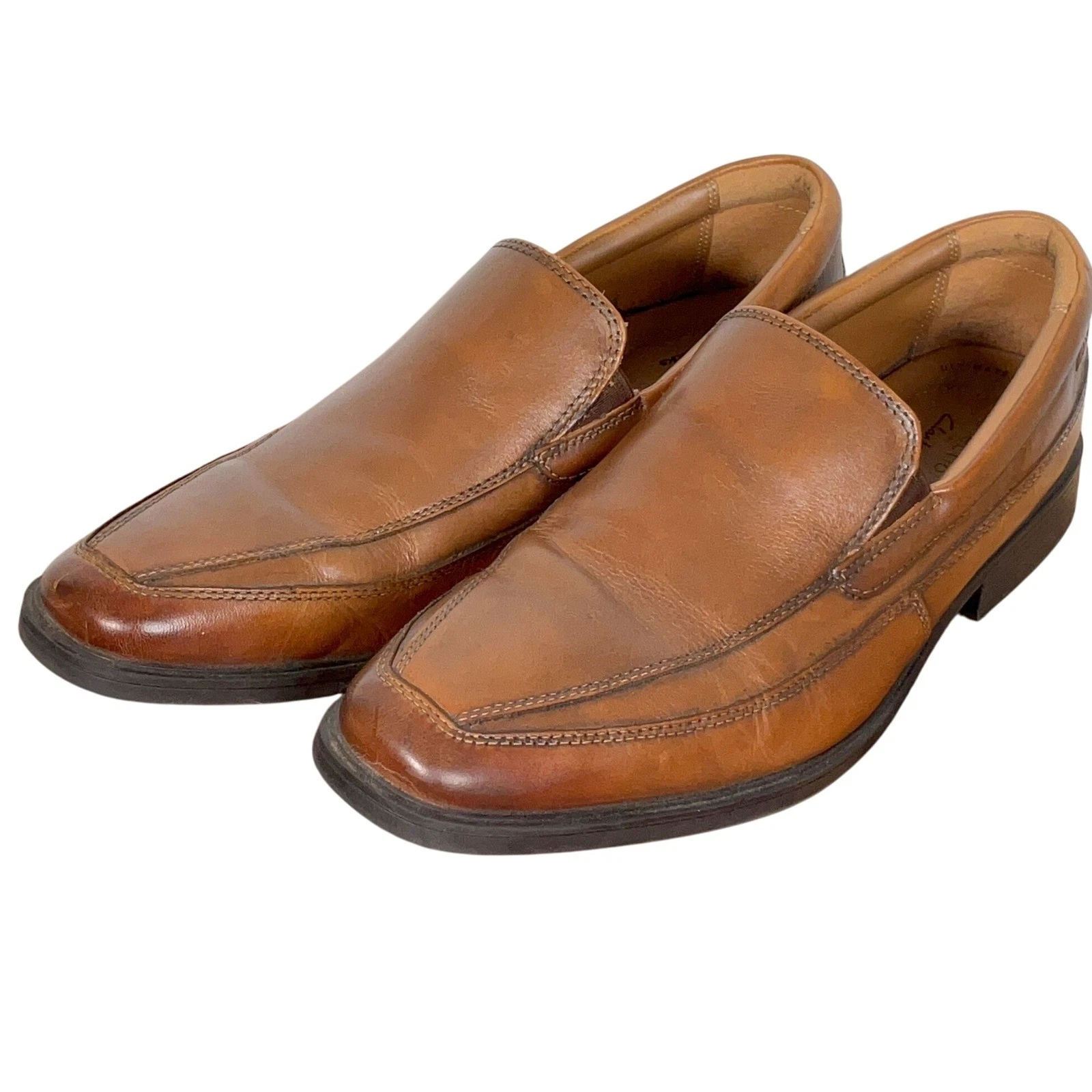 Scarpe Clarks Ultimate Comfort uomo 9 5 W mocassini slip on marrone carmelo eleganti 22261