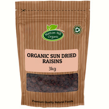 Organic Sun Dried Raisins 3kg by Hatton Hill Organic 9.66 per kilo