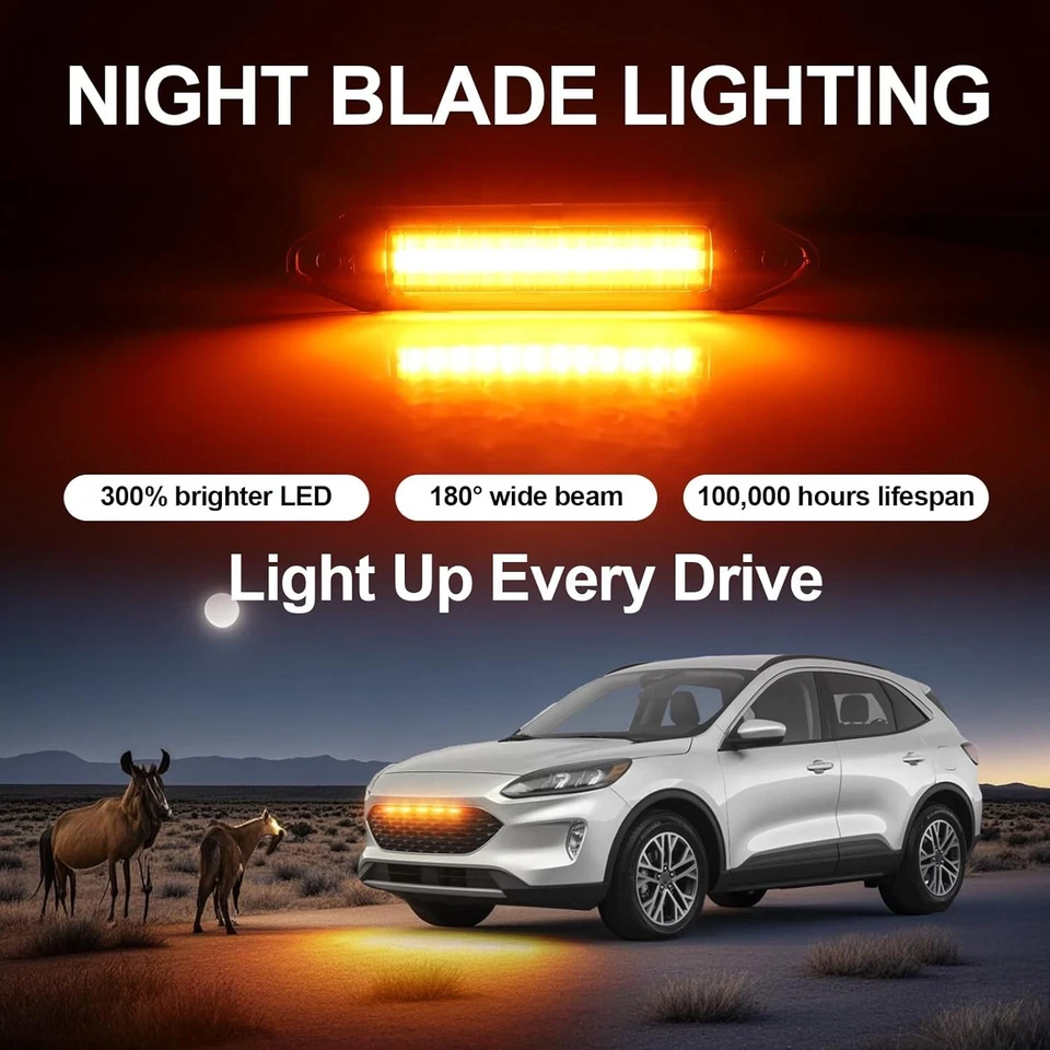 Luces LED de parrilla delanteras para Ford Escape S SE SEL 2020-2022 accesorios de titanio Foto 4 de 4