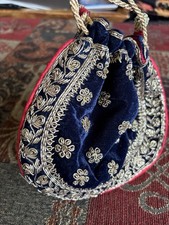 Potli Drawstring Handbag Handmade Wedding Women's Traditional Embroidered India