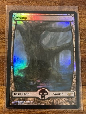 MTG SWAMP Judge Full Art FOIL RARE Basic Land MINT T. Nielsen Art 2014 UNPLAYED