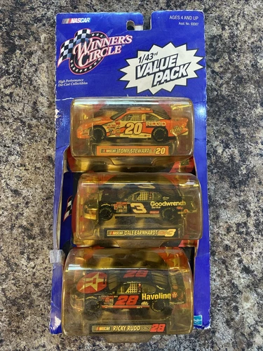 NASCAR Winner’s Circle Die Cast 1/43rd Scale- 3 Pack- Stewart/ Earnhardt/ Rudd