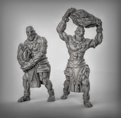 Steinriesen (Paar) Resin Miniatur für DnD | Tabletop Gaming I Warhammer I Path