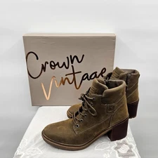 Crown Vintage By BB Footwear Olive Charley Combat Style Boot Size 9.5