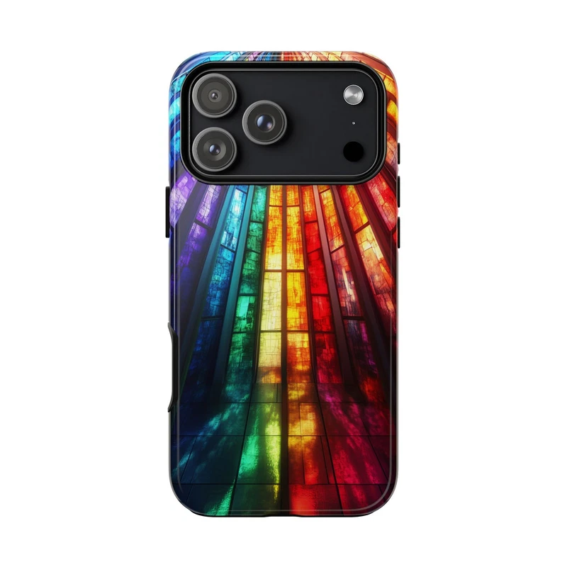 Rainbow Prism Stained Glass Phone Case