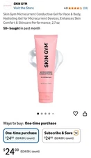 3- new Skin Gym Microcurrent Conductive Gel for Microcurrent Devices 2.7 oz