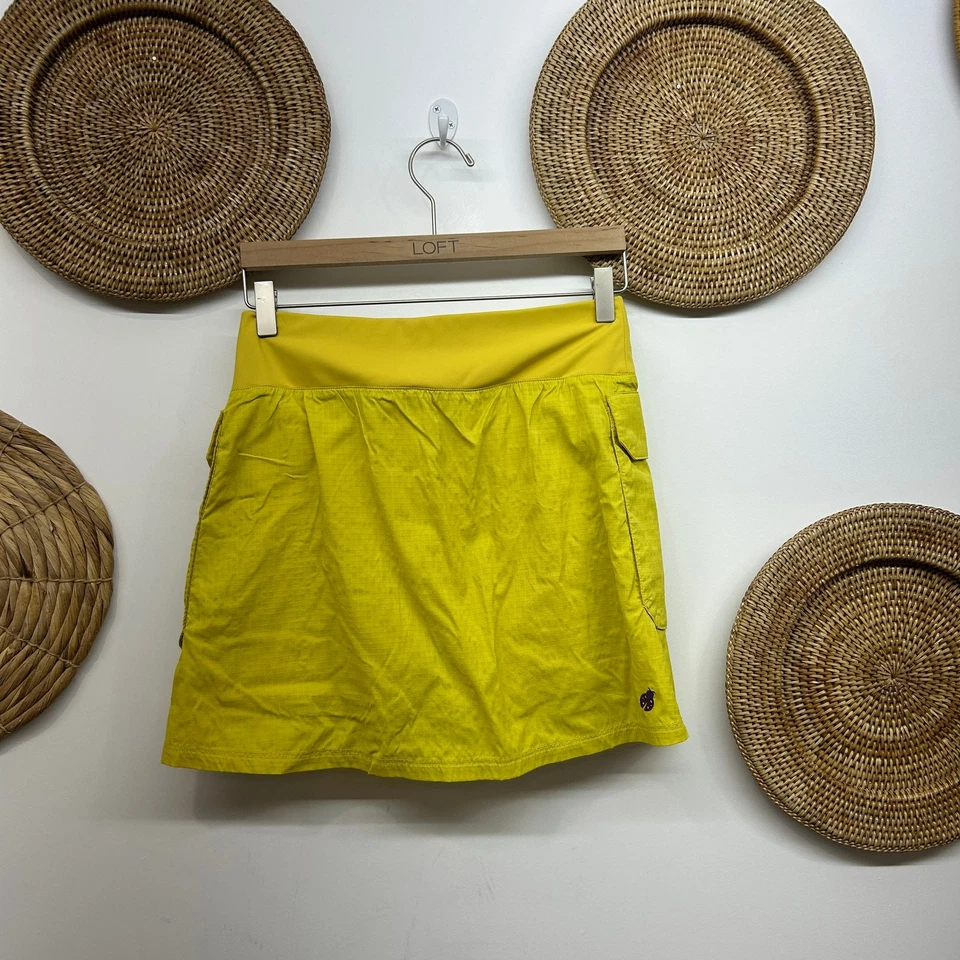 The North Face Yellow Purple Lined Spring Peak Hiking Skort Shorts Small Outdoor - Image 3 of 4