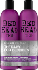 Image of Bed Head by TIGI Dumb Blonde Shampoo & Conditioner Set, 2X 750Ml, Keratin Hair T