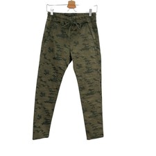 Nuevo con etiquetas Pantalones Jogger Bevy Flog Shely Oliva Camuflados Estampado Camuflaje Verde Talla 25