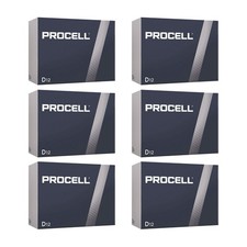 Baterías Alcalinas D Procell, 1.5V - 6 Paquetes de 12 (Caja de 72) (PC1300)