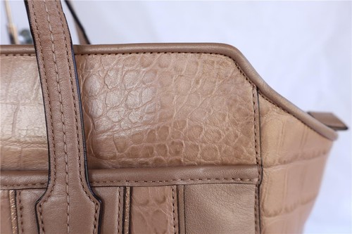 Coach Champagne/Beige Croc Embossed Leather Tote Shoulder Bag 25330 - Picture 5 of 22