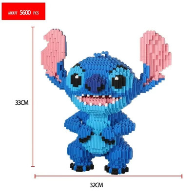 Disney Stitch Bausteine 33 cm 5600 Teile groß Anime Spielzeug Geschenk UK