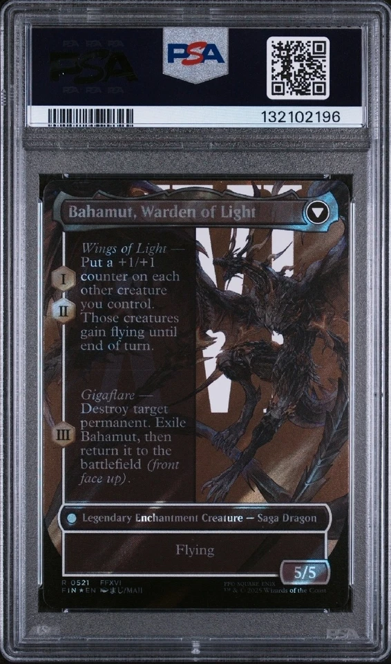 MTG FF DION, BAHAMUT'S DOMINANT / BAHAMUT WARRIOR OF LIGHT SURGE FOIL PSA 10 - Image 2 of 2