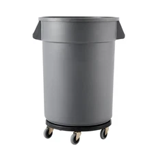 Trash Can Dolly, Fit 20, 32, 44, 55 Gallon Containers, Round Trash Can Roller Ba