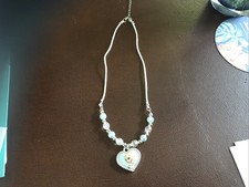 Disney Frozen Elsa Heart Pendant Bead Necklace
