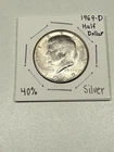 🔥1969-D Kennedy Half Dollar 40% Silver Denver Mint United States $0.99 NR🔥