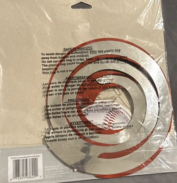 Indoor/Outdoor Baseball Hanging Streamers NIP - Image 2 of 2