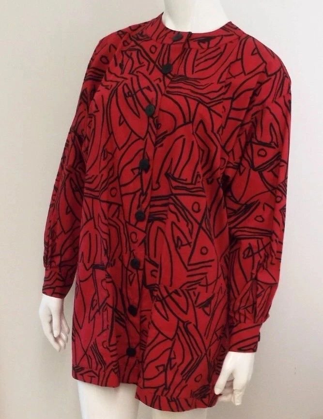 Haut Vintage Guy Laroche Paris Années 80/90 | Top Sans Manches En Coton Imprimé Floral, Taille M