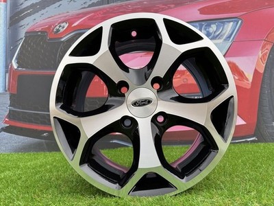 4X R17 Inch 5X108 Ford Fiesta Style Black Polished Wheels: Fits For Focus, C-Max