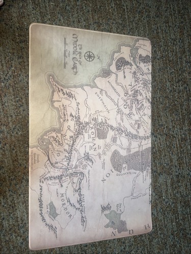 Desk Mat & Mouse Pad:LOTR,Middle Earth Map 12x22