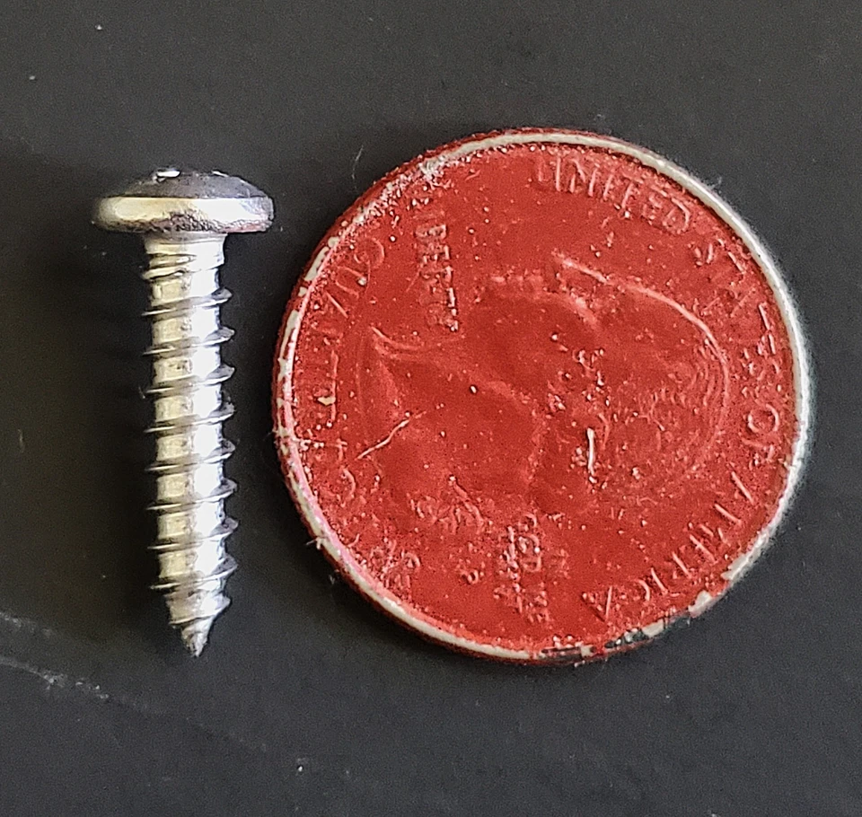 Tornillos de acero inoxidable para Chevrolet - #8 x 3/4" cabeza de cacerola larga - 25 tornillos - #425 Foto 4 de 4