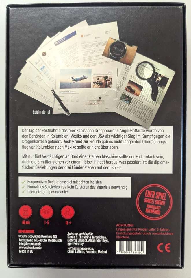 Detective Stories Gattardo IDventure Krimispiel Escape Room Spiel Komplett Gut - Bild 2 von 3