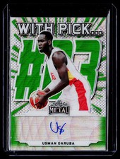 2021-22 Leaf Metal #WP-UG1 Usman Garuba With Pick... Auto Green Wave