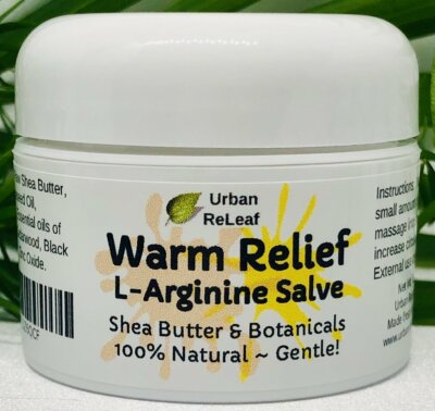 Urban ReLeaf Warm Relief L-Arginine Salve! Massage Blood Circulation Stimulate 